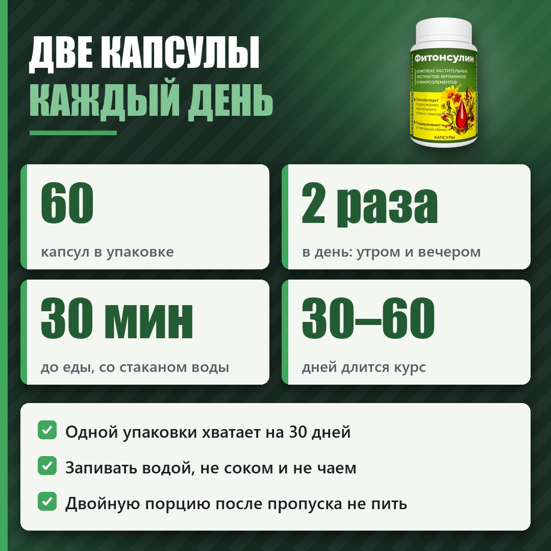 Как принимать Фитонсулин: схема и курс