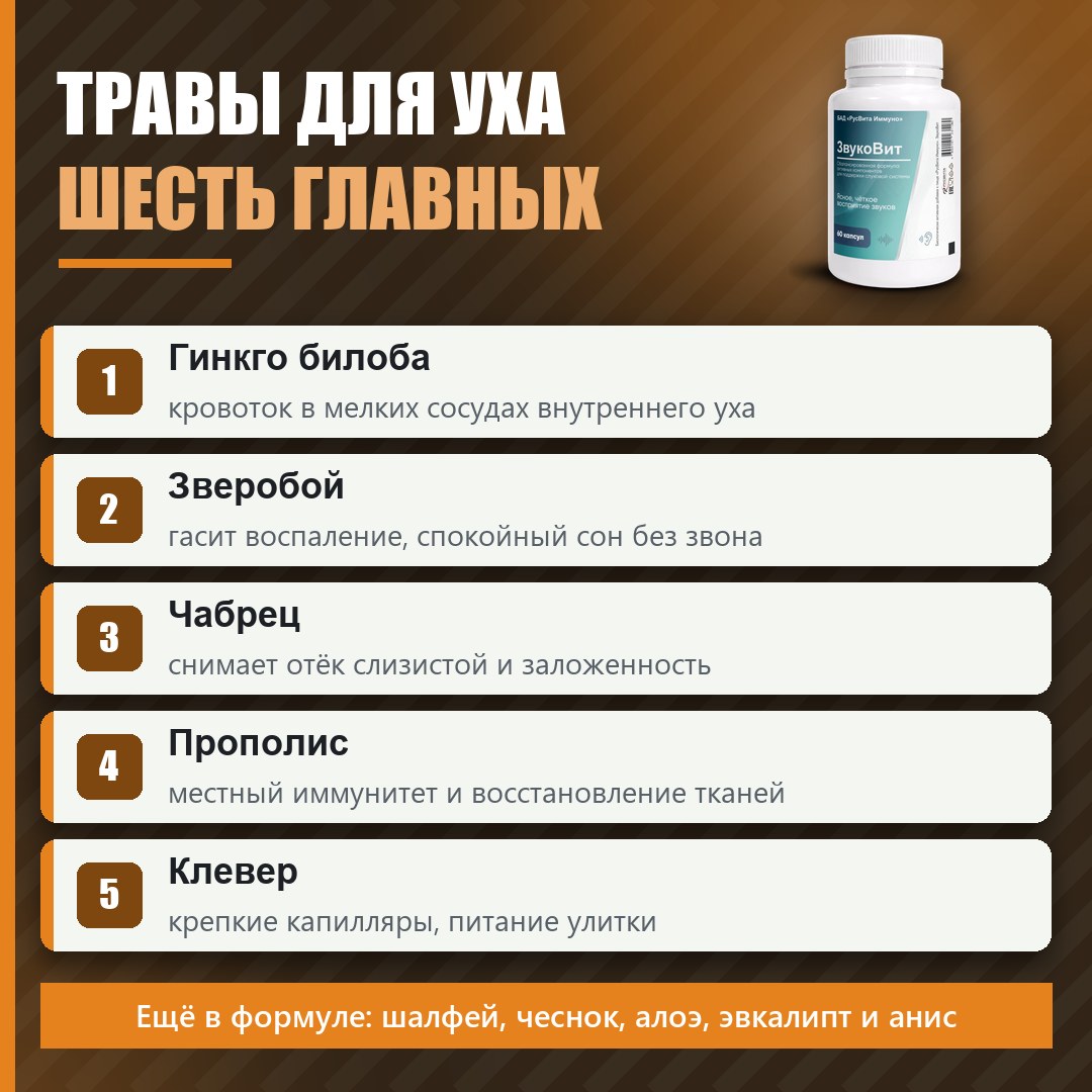 Состав Звуковит: компоненты и их действие